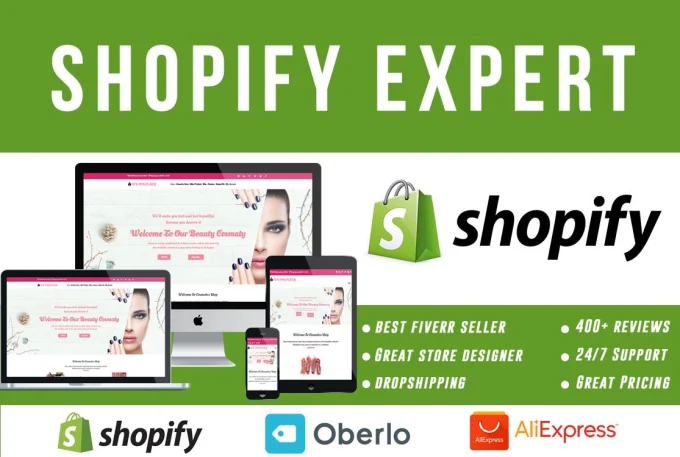 Expert shopify ecommerce website, build shopify online store