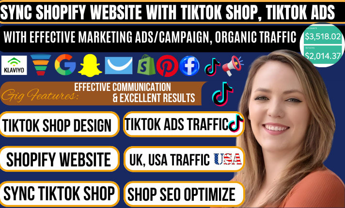 Setup up tiktok shop, managing tiktok ads and shop, tiktok marketing management